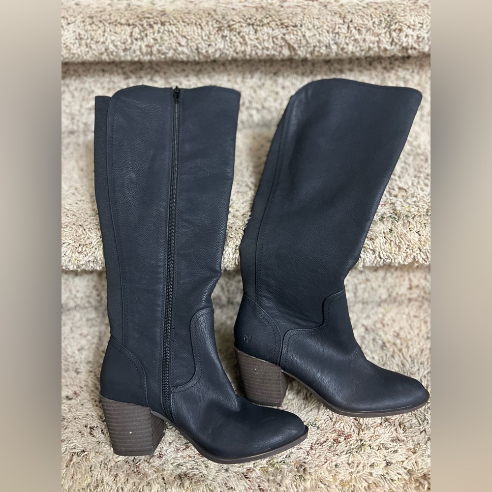 NWOT Lucky Brand Balissa Knee High Boots Black size 5.5